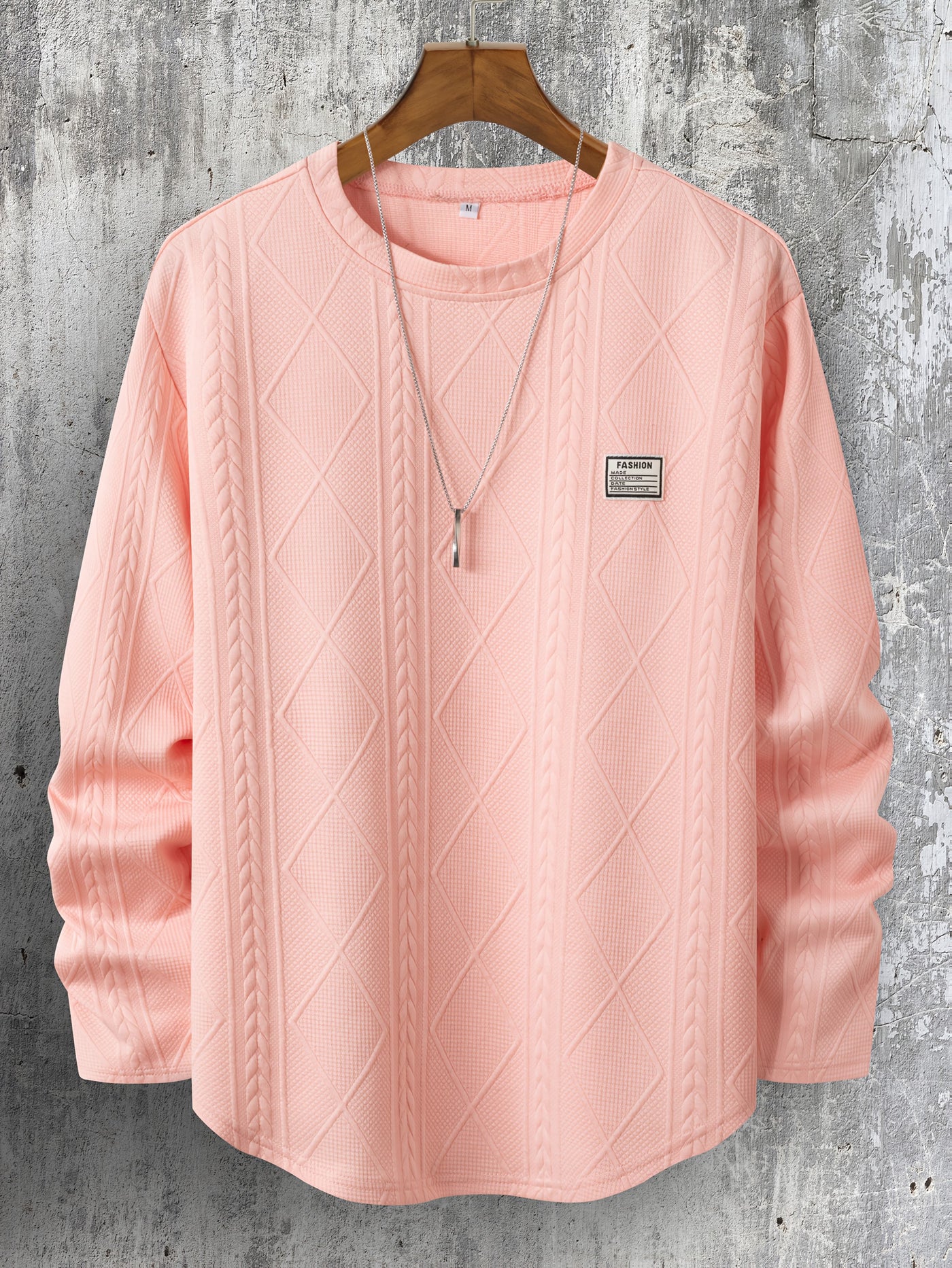 Lyman – Langarm Kapuzenpullover Mit Geometrischem Muster