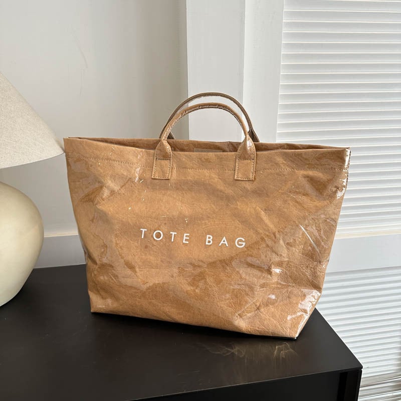 Edelinde® | Tote Tasche mit Zeitungsdruck