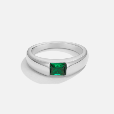 Ember Silber &amp; Smaragd Ring