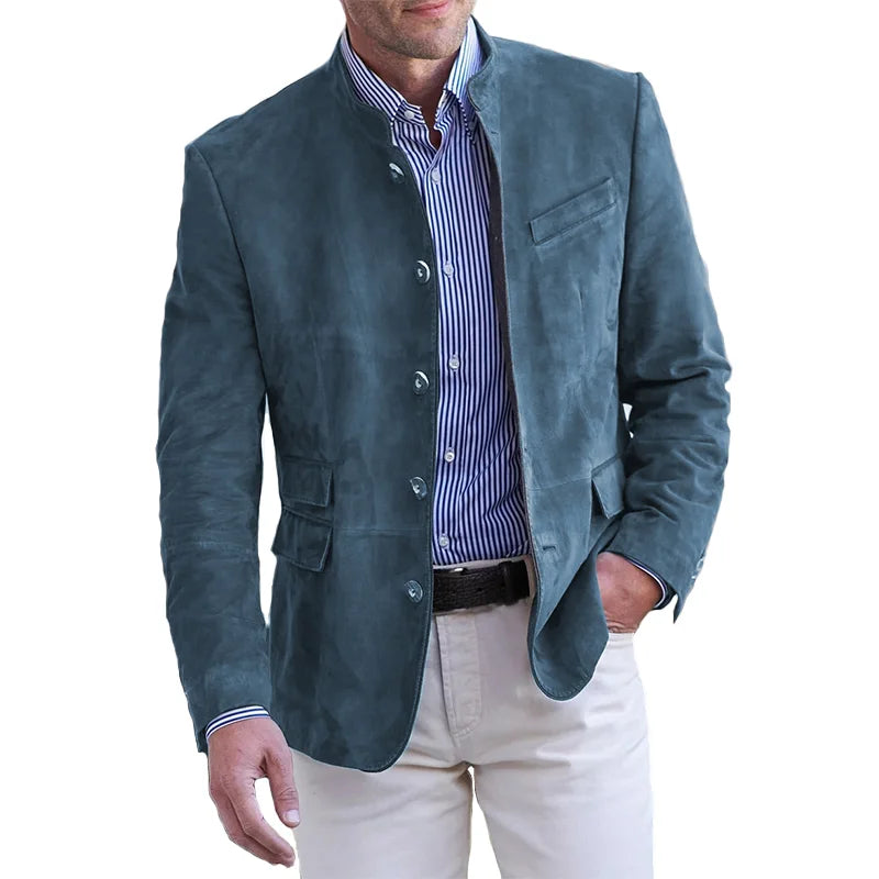 Herren Casual Blazer Mit Stehkragen