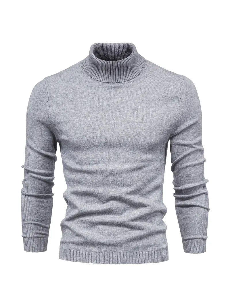 Salome | Herren Pullover Slim Fit Rollkragen, Langarm & Smart Casual