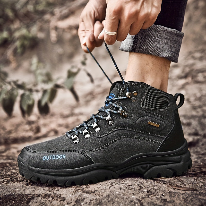 Hestian | Herren Outdoor-Wanderschuhe Hochschnitt mit Schnürung & Robuster Sohle