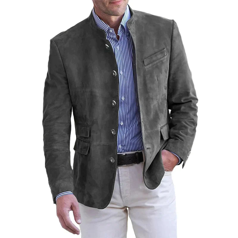 Herren Casual Blazer Mit Stehkragen