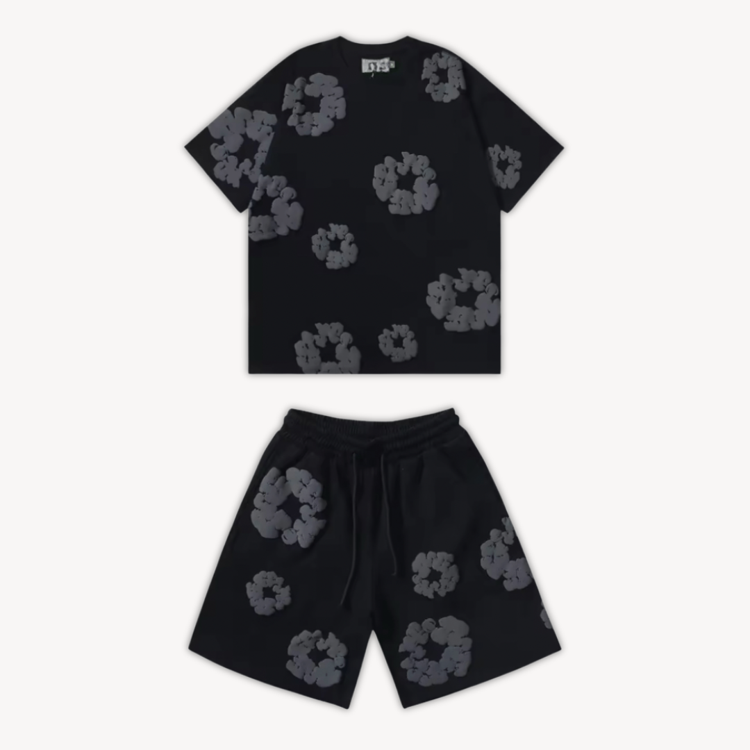 Sahari – Unisex Set mit Blumenprint aus Baumwolle