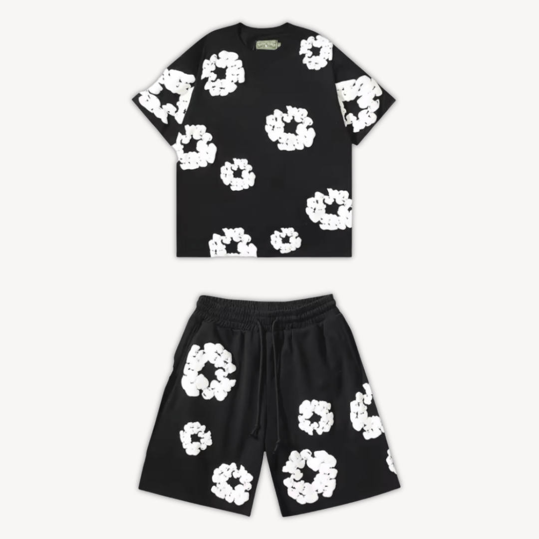 Sahari – Unisex Set mit Blumenprint aus Baumwolle