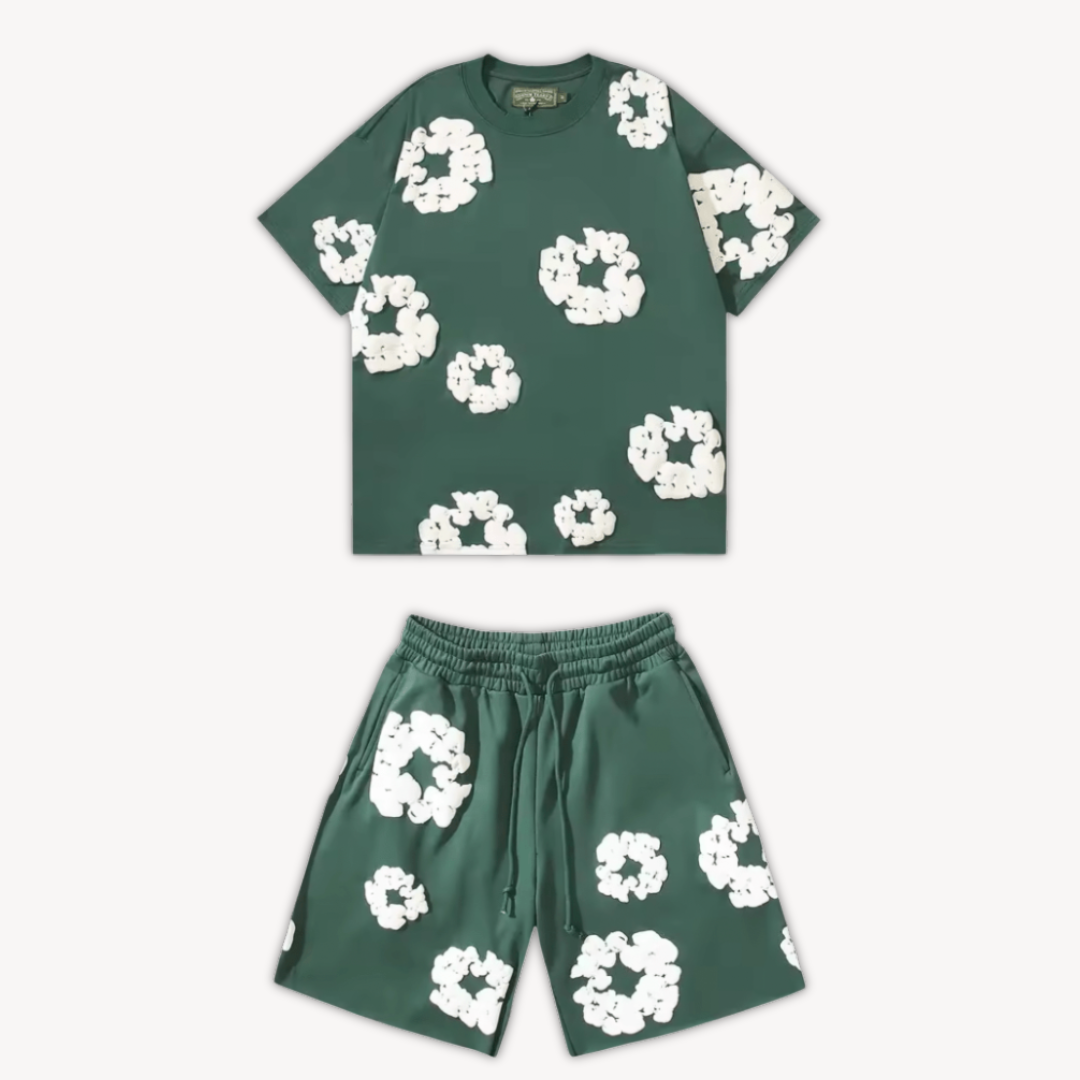 Sahari – Unisex Set mit Blumenprint aus Baumwolle
