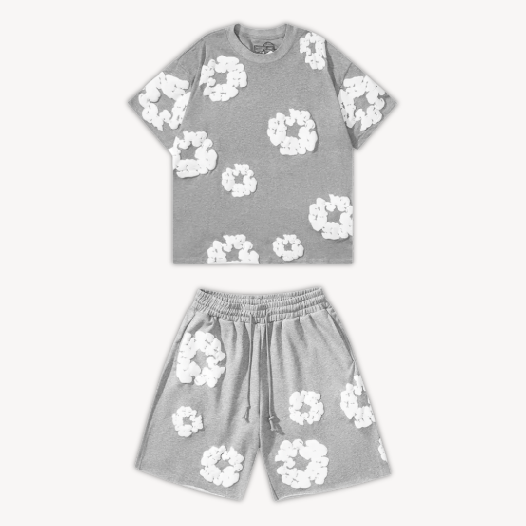 Sahari – Unisex Set mit Blumenprint aus Baumwolle