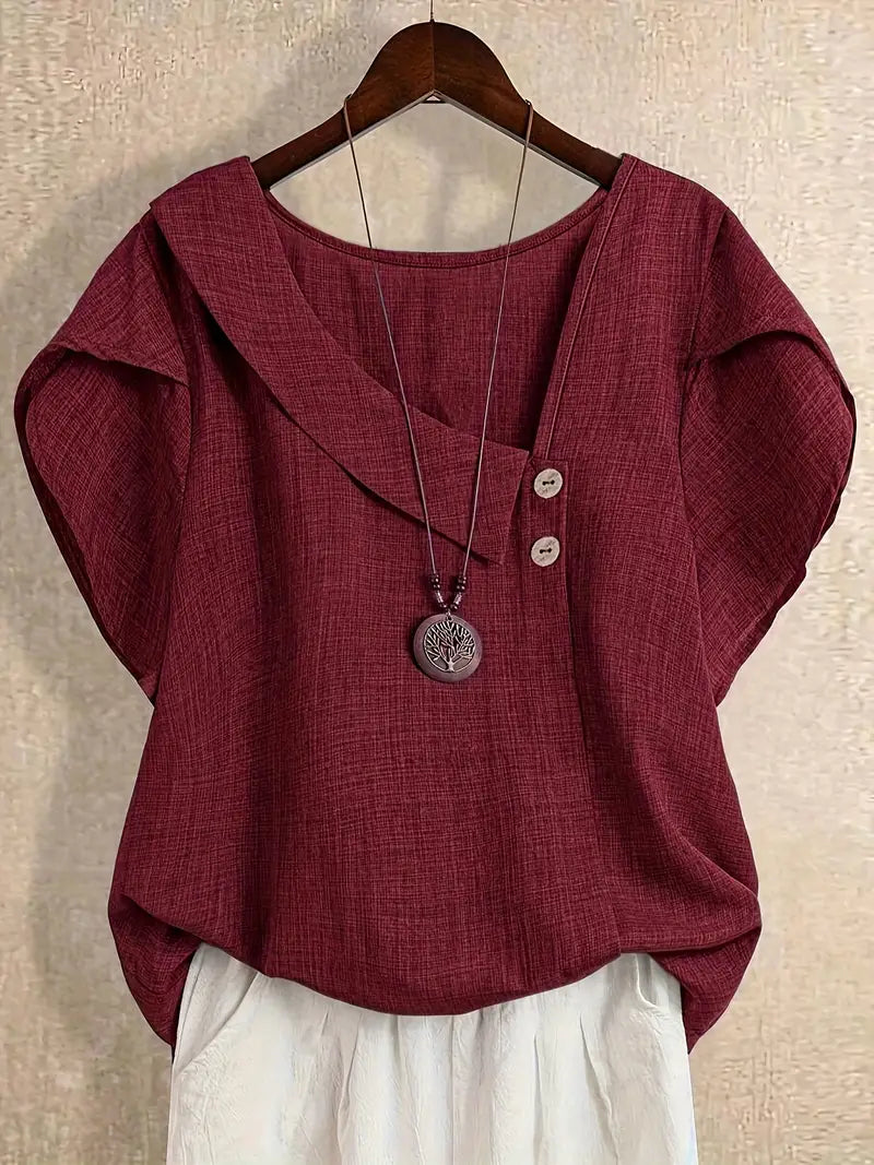 Milany – Lässige Bluse Mit Asymmetrischem Ausschnitt