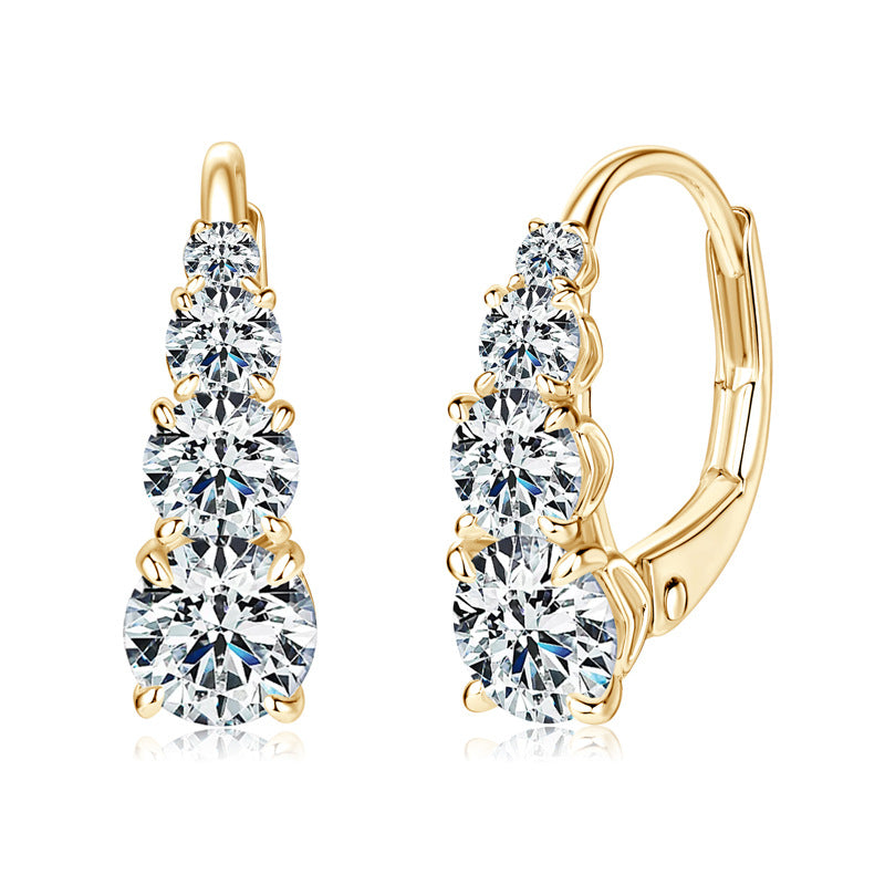 Carol™ | Gold Vierstein Ohrringe