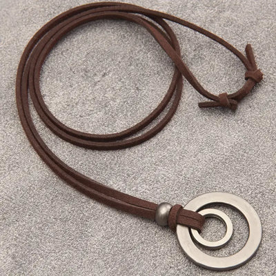 UnityRings – Unisex Halskette Mit Doppeltem Kreis-Anhänger