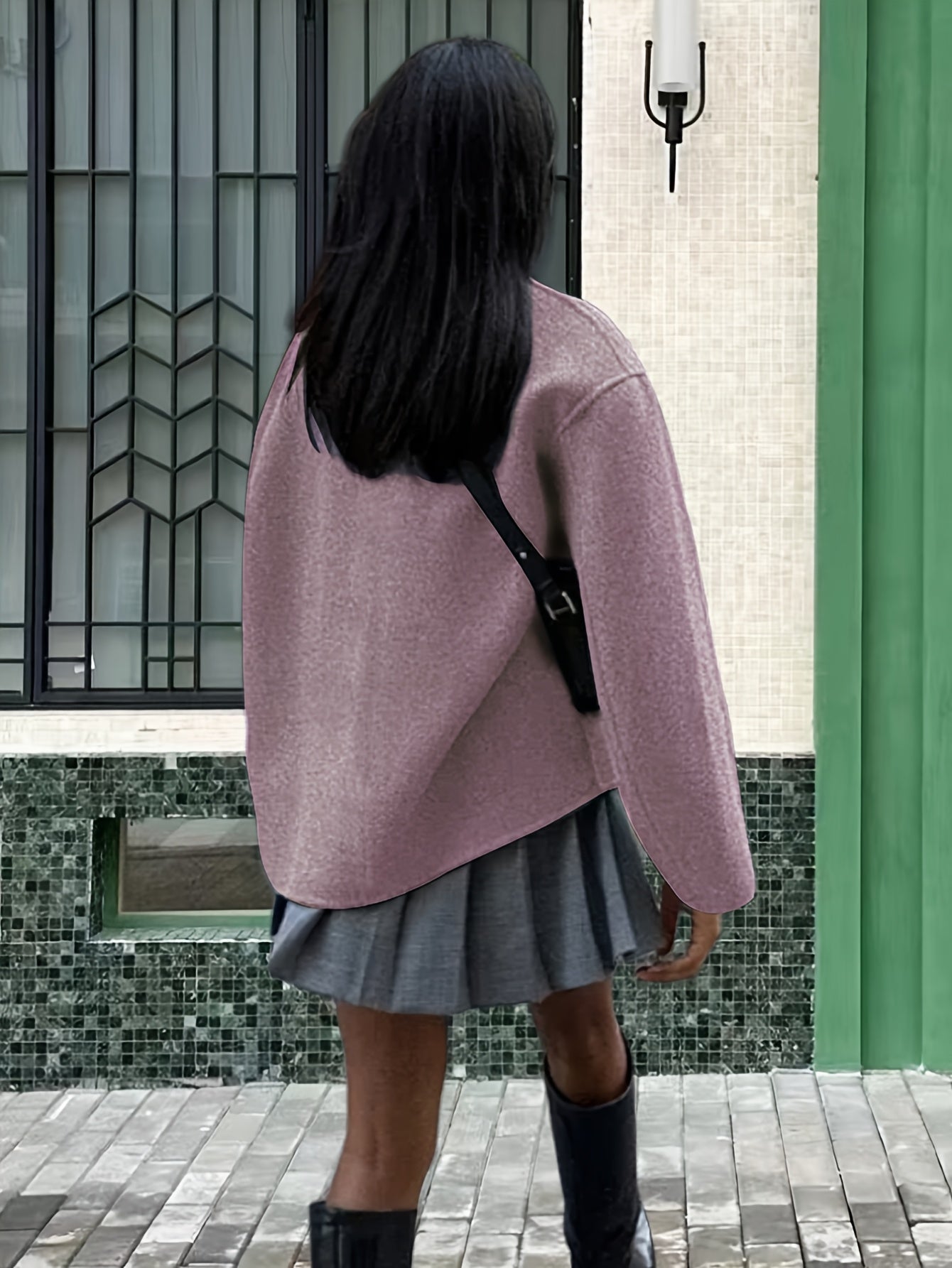 Deanne - Eleganter Doppelreihiger Beiger Mantel