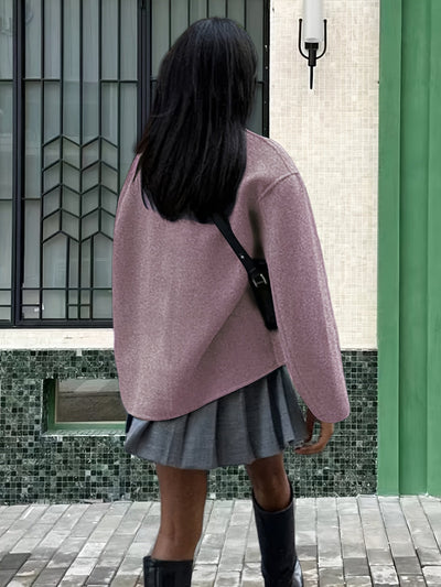 Deanne - Eleganter Doppelreihiger Beiger Mantel