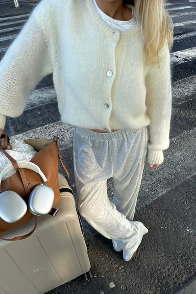 Minna | Damen Strick Cardigan mit Knöpfen, Weicher Eleganter Winter Strickmantel