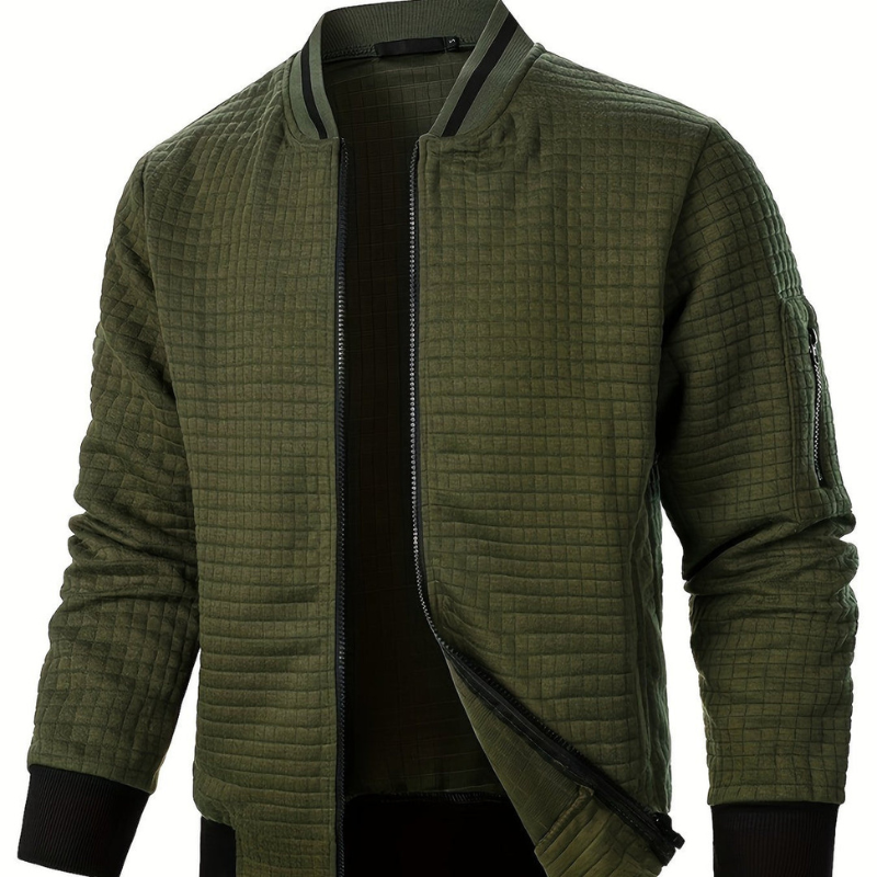 Herren Pulli | Kariertes Zip-Up Pullover Hoodie | Casual Winter