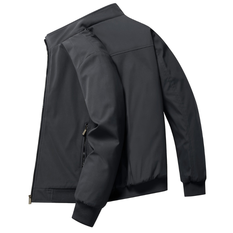 Jacke Harren | Lässige Effen Zip-Up | Kleine Stehkragen Winterjacke