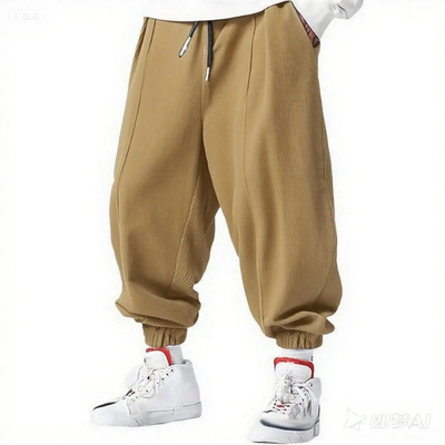 Cordhosen Herren | Weite Jogginghose | Trendige Harem Pants