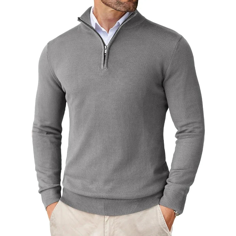 Pullover Herren | Herren Pulli Half-Zip | Strick Komfort