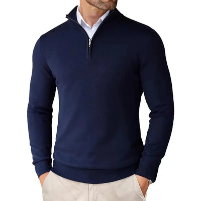 Pullover Herren | Herren Pulli Half-Zip | Strick Komfort