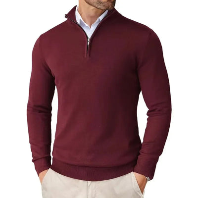 Pullover Herren | Herren Pulli Half-Zip | Strick Komfort