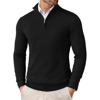 Pullover Herren | Herren Pulli Half-Zip | Strick Komfort