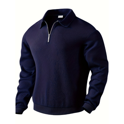 Pullover Herren | Geometrisches Muster | Henley Pulli