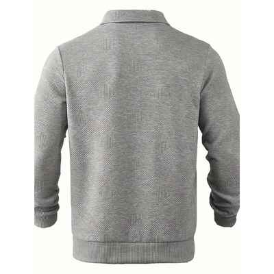 Pullover Herren | Geometrisches Muster | Henley Pulli