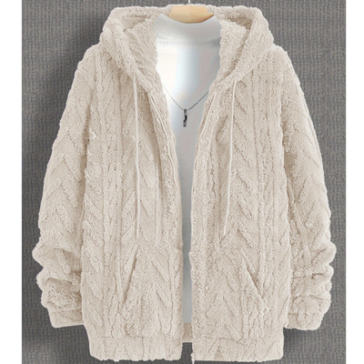 Winterjacke Herren | Warmes & Trendiges Cardigan-Design | Jacke Herren mit Kapuze