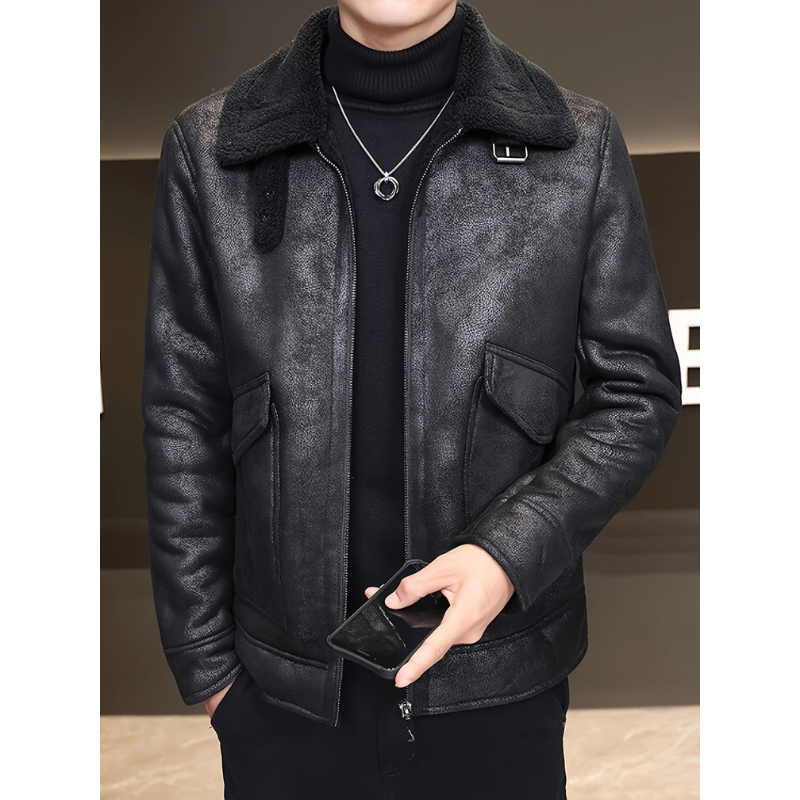 Jacke Herren | Warme Winterjacke Herren | Klassischer Reißverschluss Stil