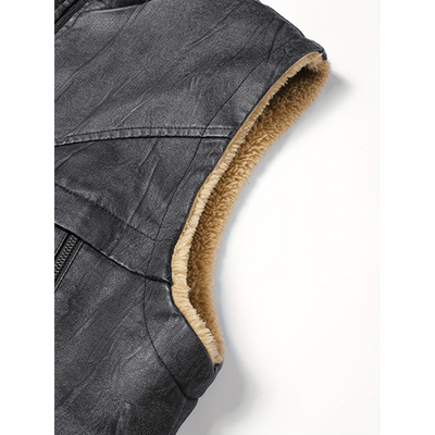 Herren Weste | Kleider Herren | Warm Gefütterte Biker Weste