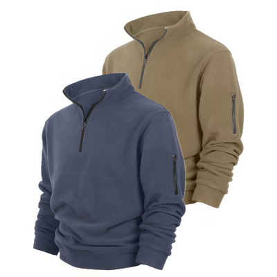 Herren Pulli mit Half-Zip | Vielseitiges Pullover | 2 Stück