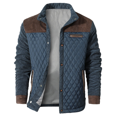 Jacke Herren | Diamant-Steppung | Leicht Gepolstert Blaue jacke
