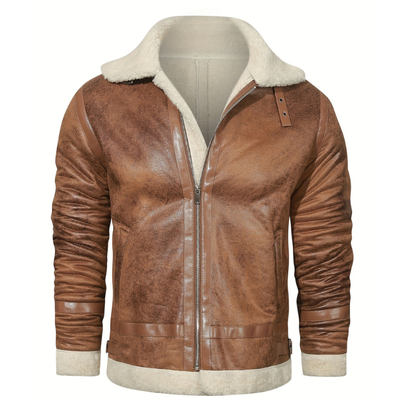 Jacke Herren | Winterjacke Herren Klassisch | Mit Warmer Felloptik Innen