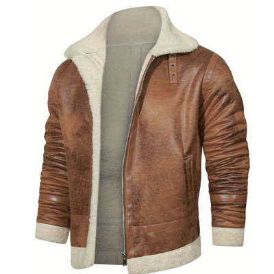 Jacke Herren | Winterjacke Herren Klassisch | Mit Warmer Felloptik Innen