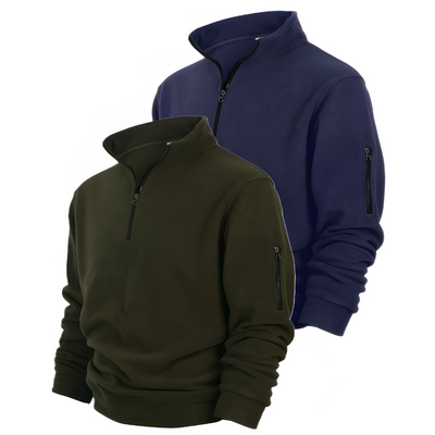 Herren Pulli mit Half-Zip | Vielseitiges Pullover | 2 Stück