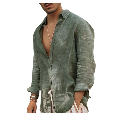 Herren Hemd | Kleider Mode | Lässiges Langarm Design