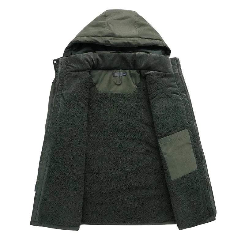 Winterjacke Herren | Parka Herren Warm | Gefütterte Military Jacke
