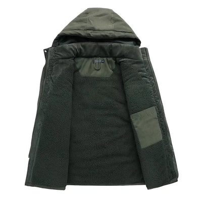 Winterjacke Herren | Parka Herren Warm | Gefütterte Military Jacke