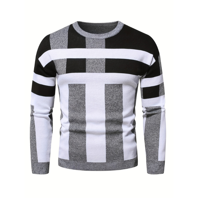 Pullover Herren | Rundhals Stil | Herren Colorblock Pulli