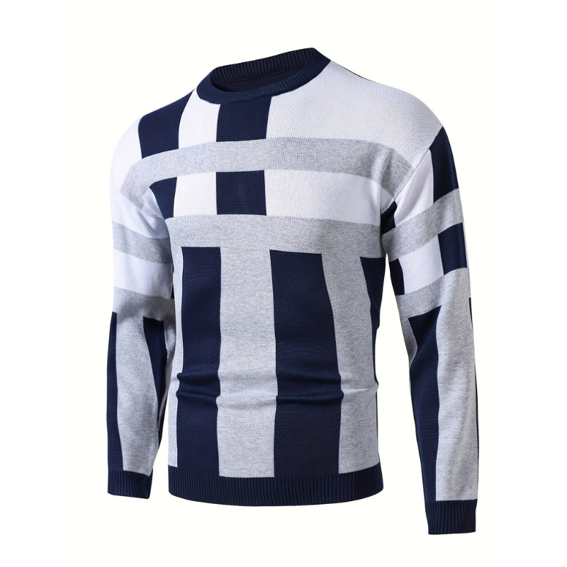 Pullover Herren | Rundhals Stil | Herren Colorblock Pulli