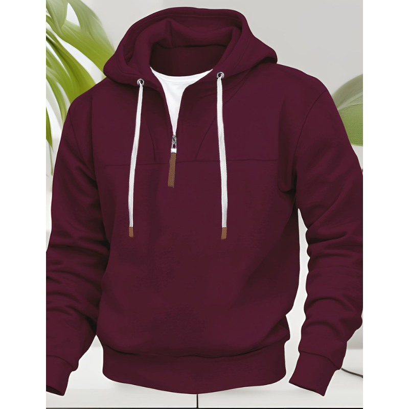 Herren Pulli | Halb-Zip Pullover | Warmer Casual Hoodie