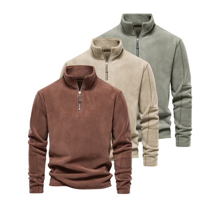 Herren Pulli | Pullover mit Halb-Zip | Warmer Outdoor Style