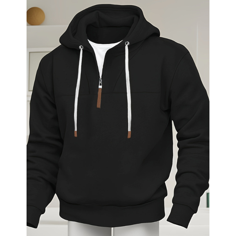 Herren Pulli | Halb-Zip Pullover | Warmer Casual Hoodie
