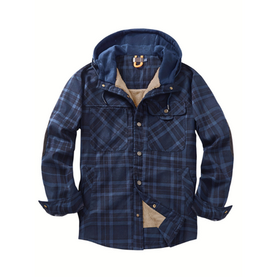 Winterjacke Herren | Kariert & mit Kapuze | Retro look