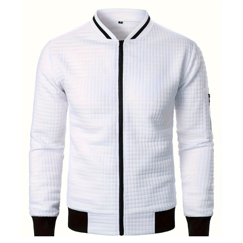 Herren Pulli | Kariertes Zip-Up Pullover Hoodie | Casual Winter