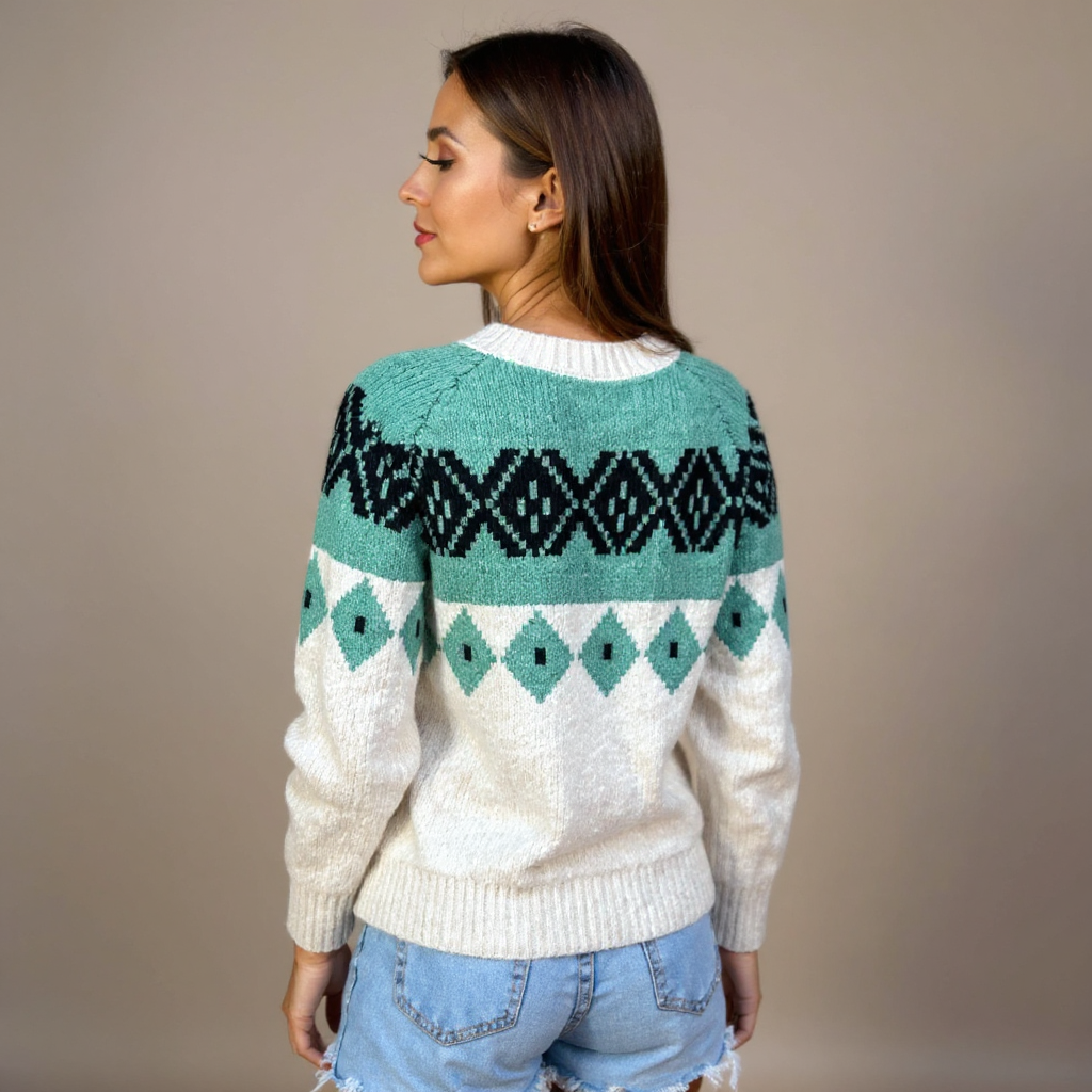 Allison | Vintage Isländische Strickjacke