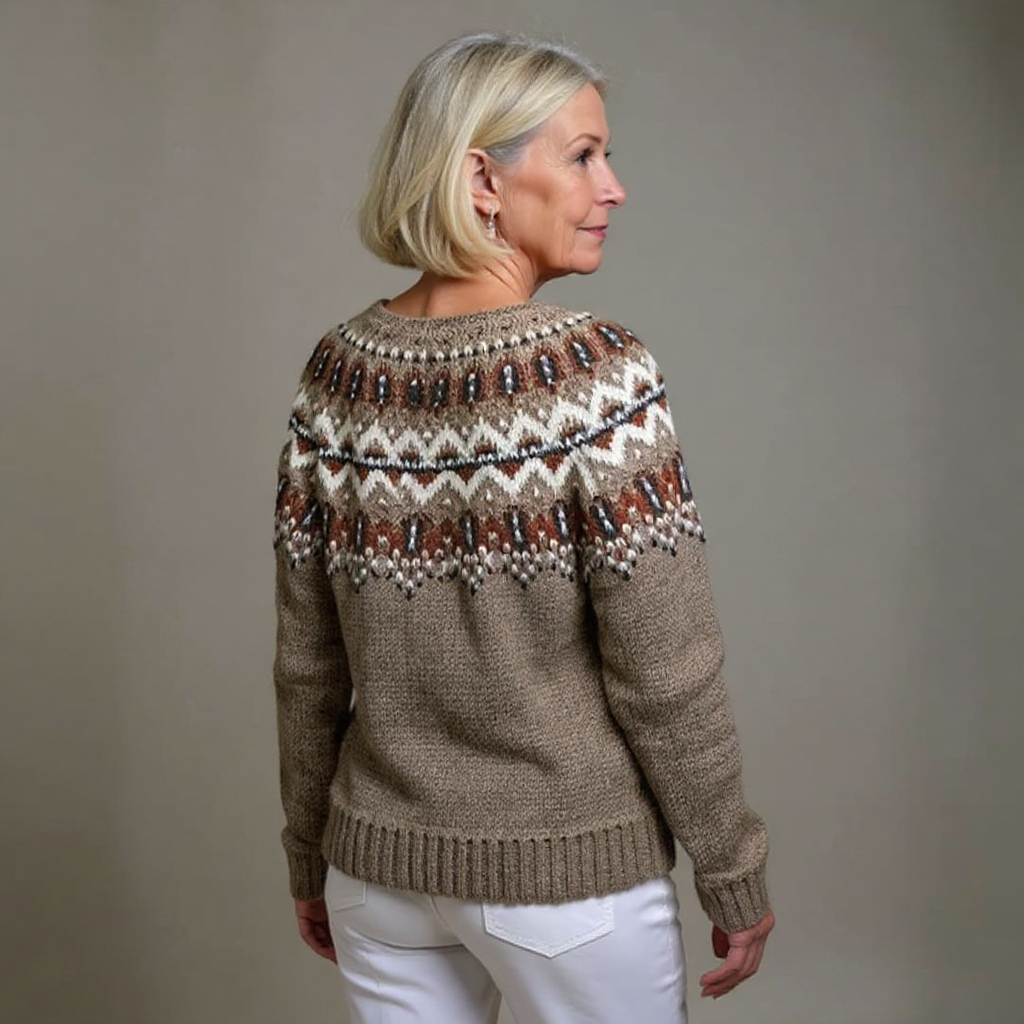 Adeline | Vintage Isländische Strickjacke