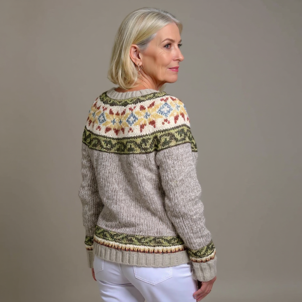 Melina | Vintage Isländische Strickjacke