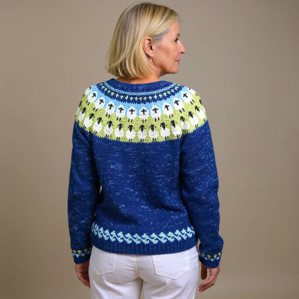 Kaylyn | Vintage Isländische Strickjacke