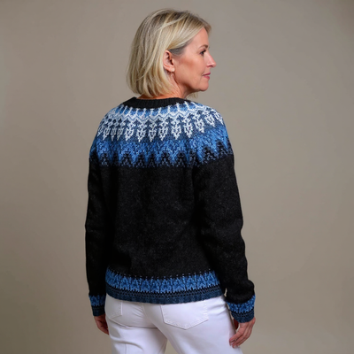 Elli | Vintage Isländische Strickjacke