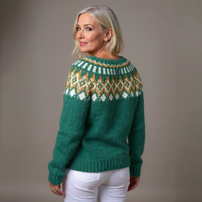 Stephanie | Vintage Isländische Strickjacke